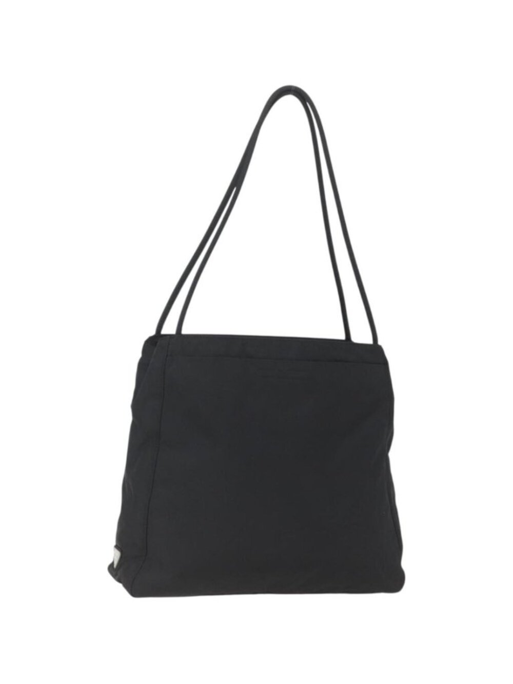 PRADA Tote Bag Nylon Black Silver